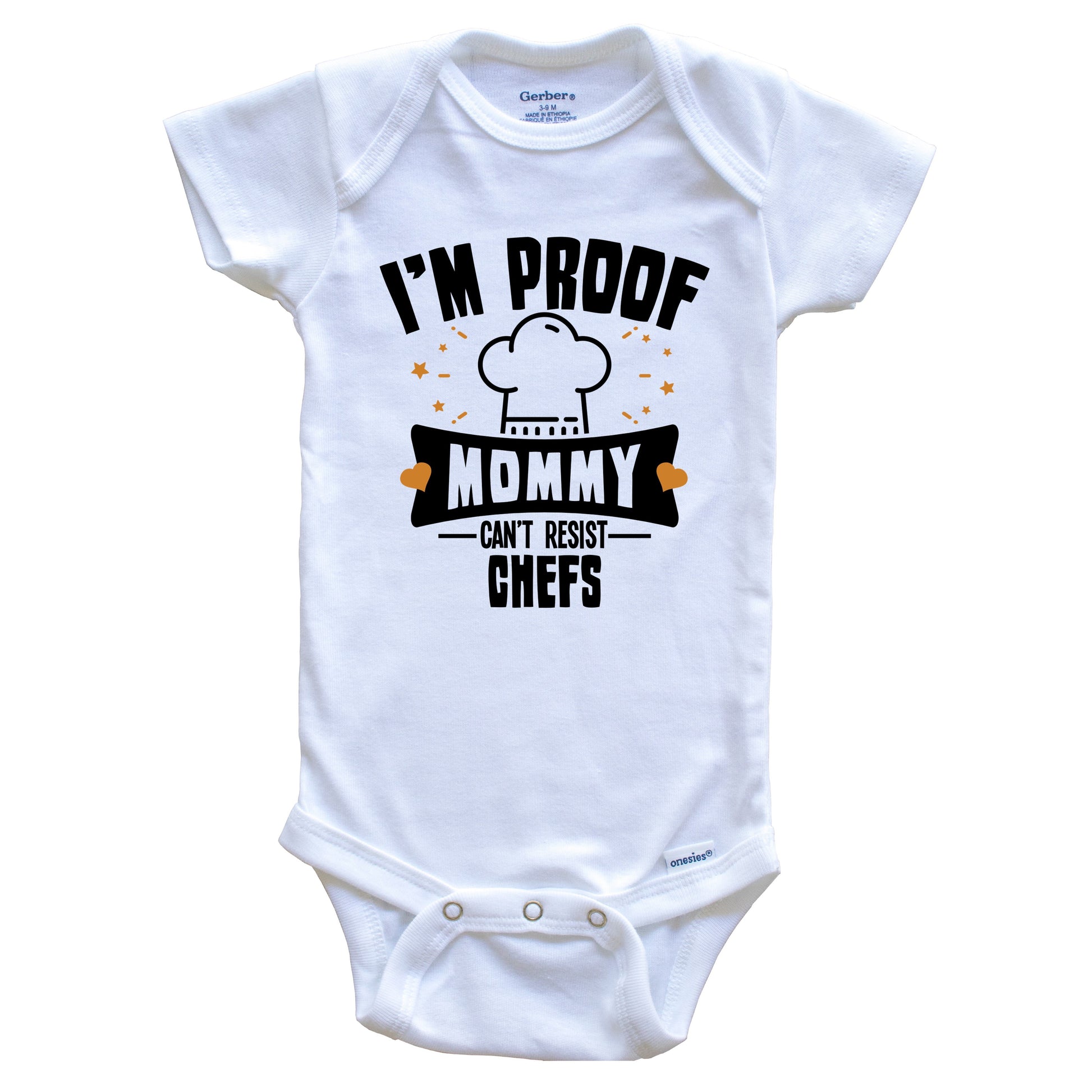 Funny Cooking Onesie - I'm Proof Mommy Can't Resist Chefs Baby Bodysuit