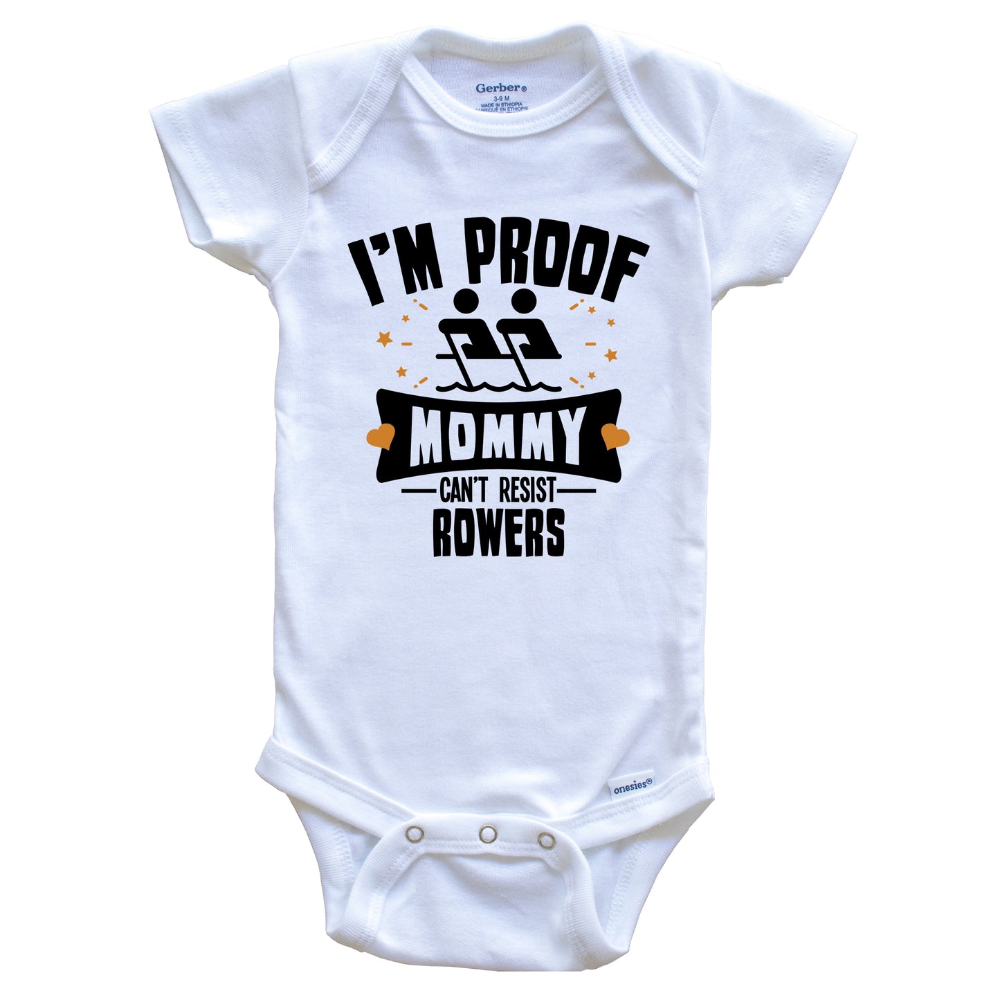 Funny Crew Onesie - I'm Proof Mommy Can't Resist Rowers Baby Bodysuit