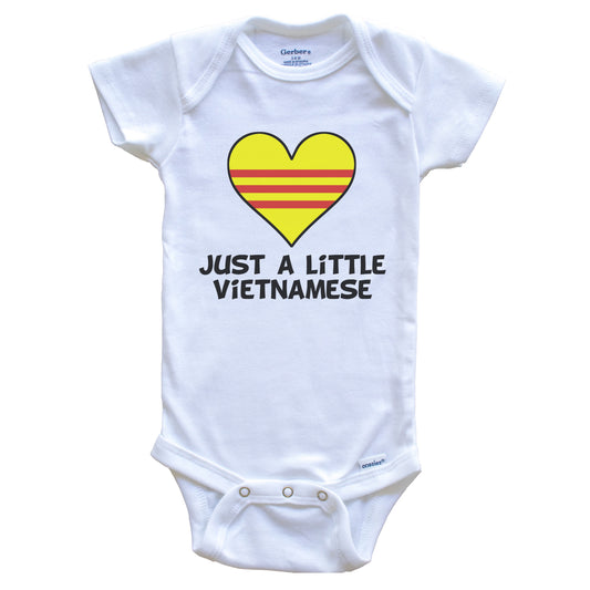 Just A Little Vietnamese Onesie - Funny Vietnam Flag Baby Bodysuit