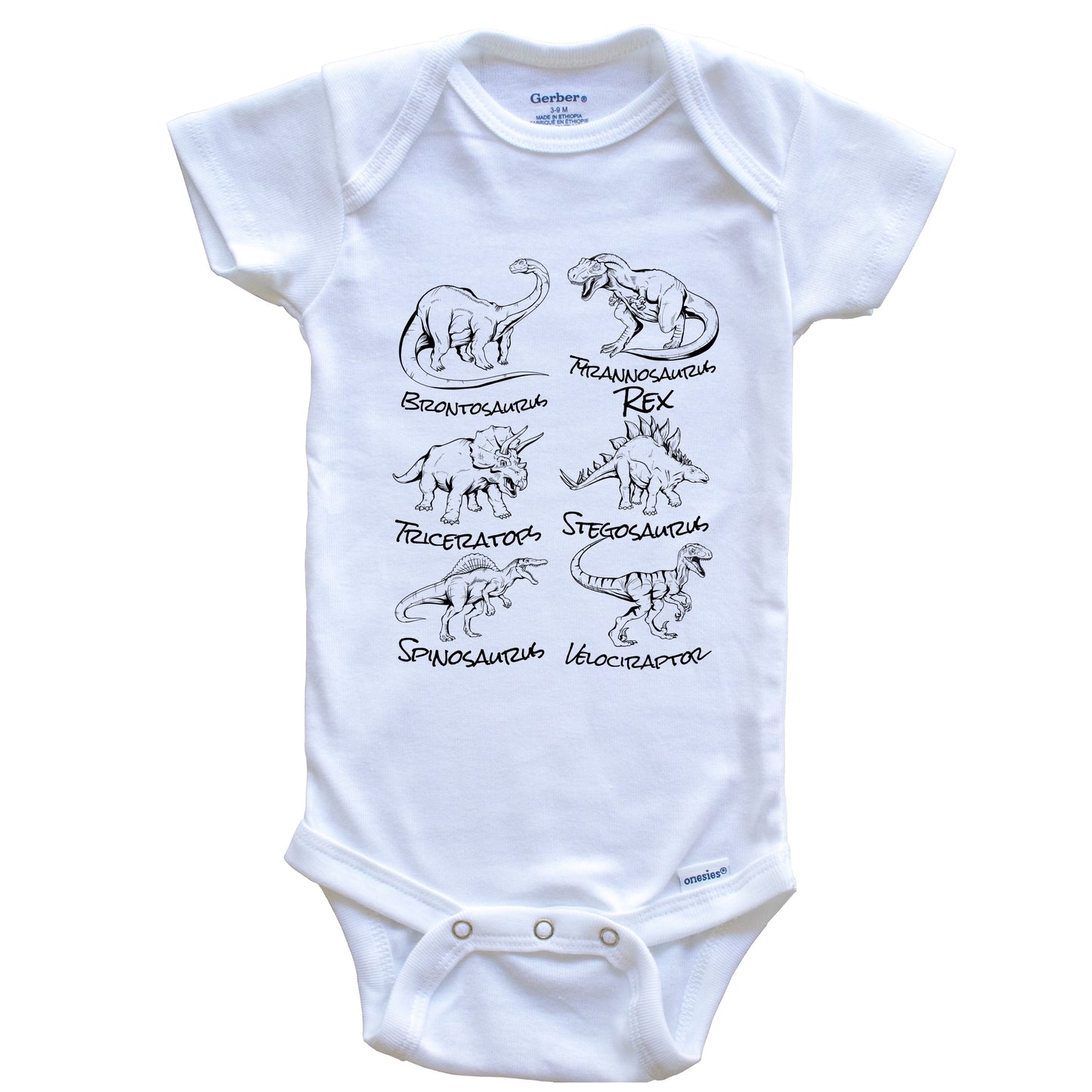 Woolly Mammoth Sketch Cool Prehistoric Animal Baby Onesie