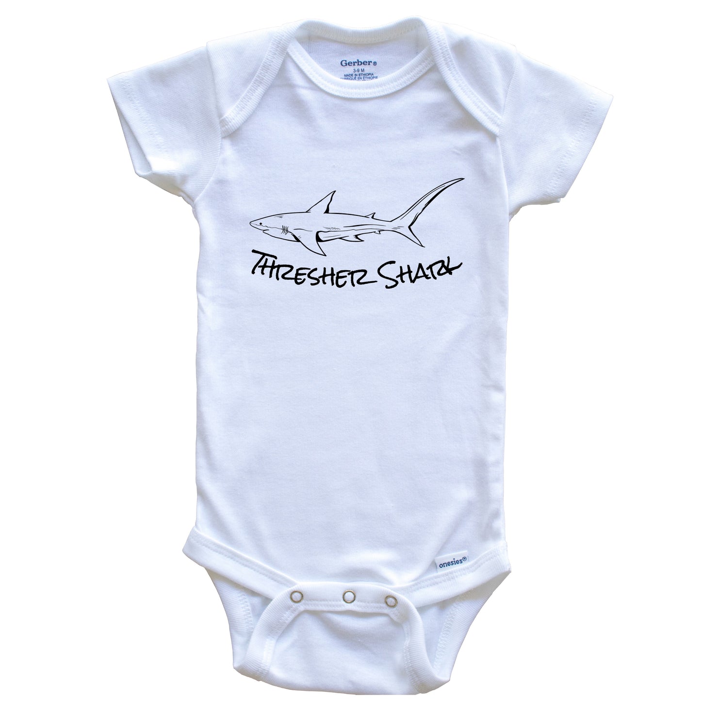 Mako Shark Sketch Cool Shark Baby Onesie