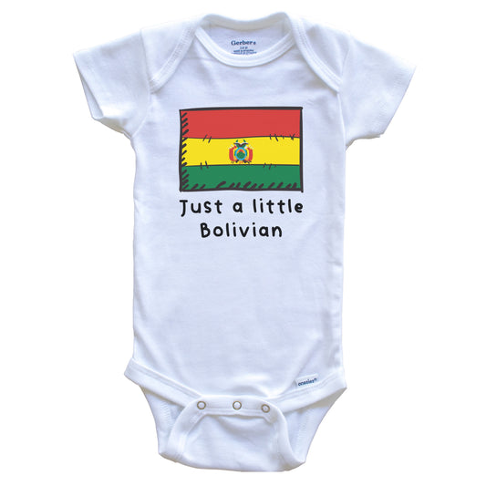 Just A Little Bolivian Funny Cute Bolivia Flag Baby Onesie