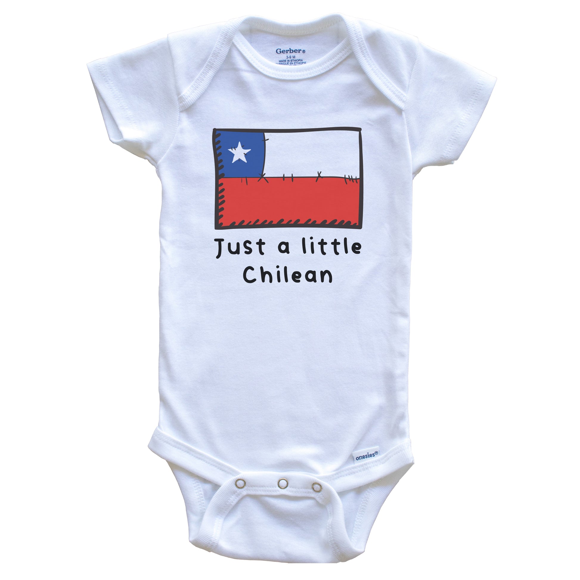 Just A Little Chilean Funny Cute Chile Flag Baby Onesie