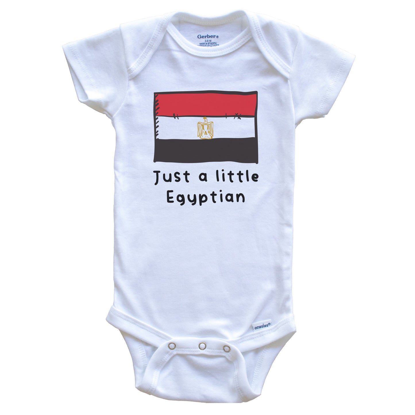 Just A Little Egyptian Funny Cute Egypt Flag Baby Onesie