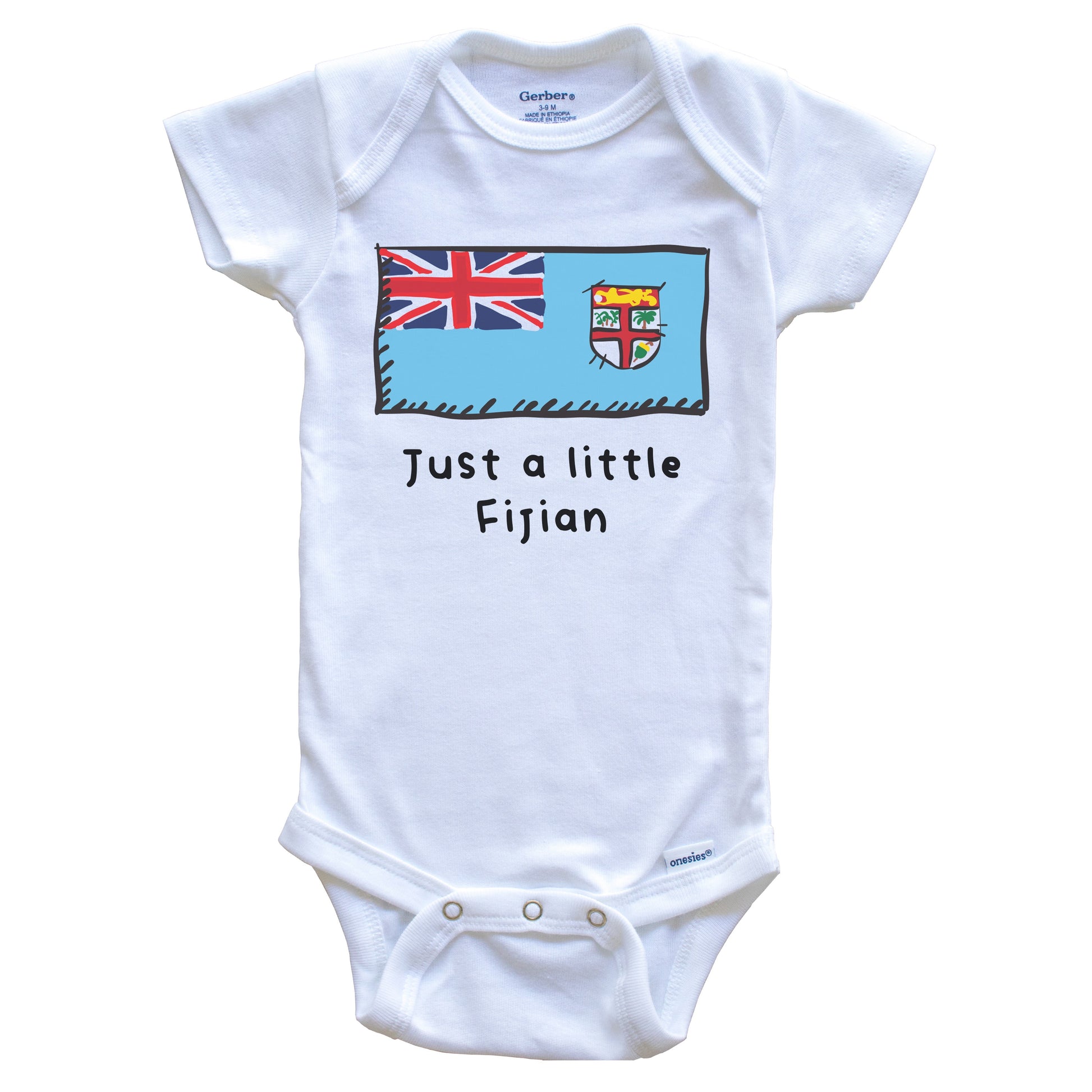 Just A Little Fijian Funny Cute Fiji Flag Baby Onesie