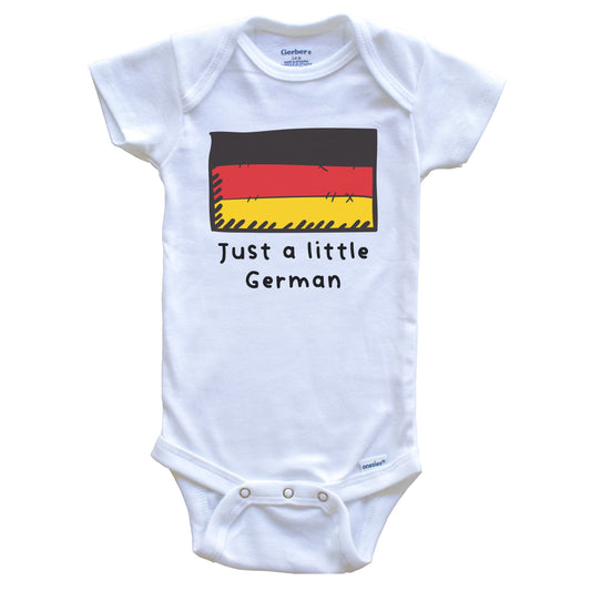 Just A Little German Funny Cute Germany Flag Baby Onesie