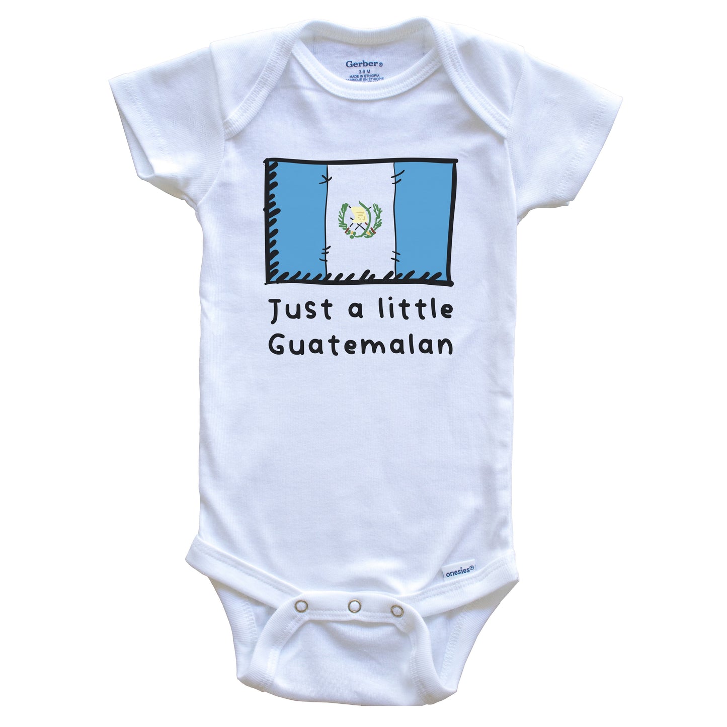 Just A Little Guatemalan Funny Cute Guatemala Flag Baby Onesie