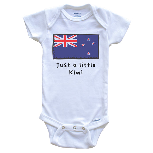 Just A Little Kiwi Funny Cute New Zealand Flag Baby Onesie