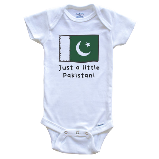 Just A Little Pakistani Funny Cute Pakistan Flag Baby Onesie