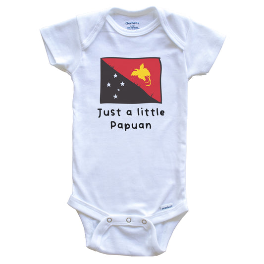 Just A Little Papuan Funny Cute Papua New Guinea Flag Baby Onesie