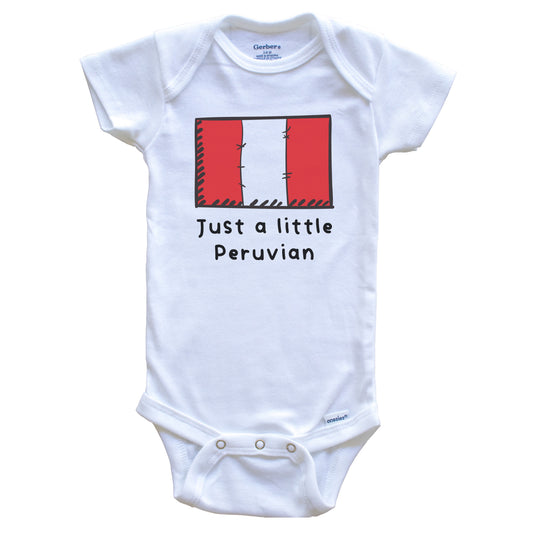 Just A Little Peruvian Funny Cute Peru Flag Baby Onesie