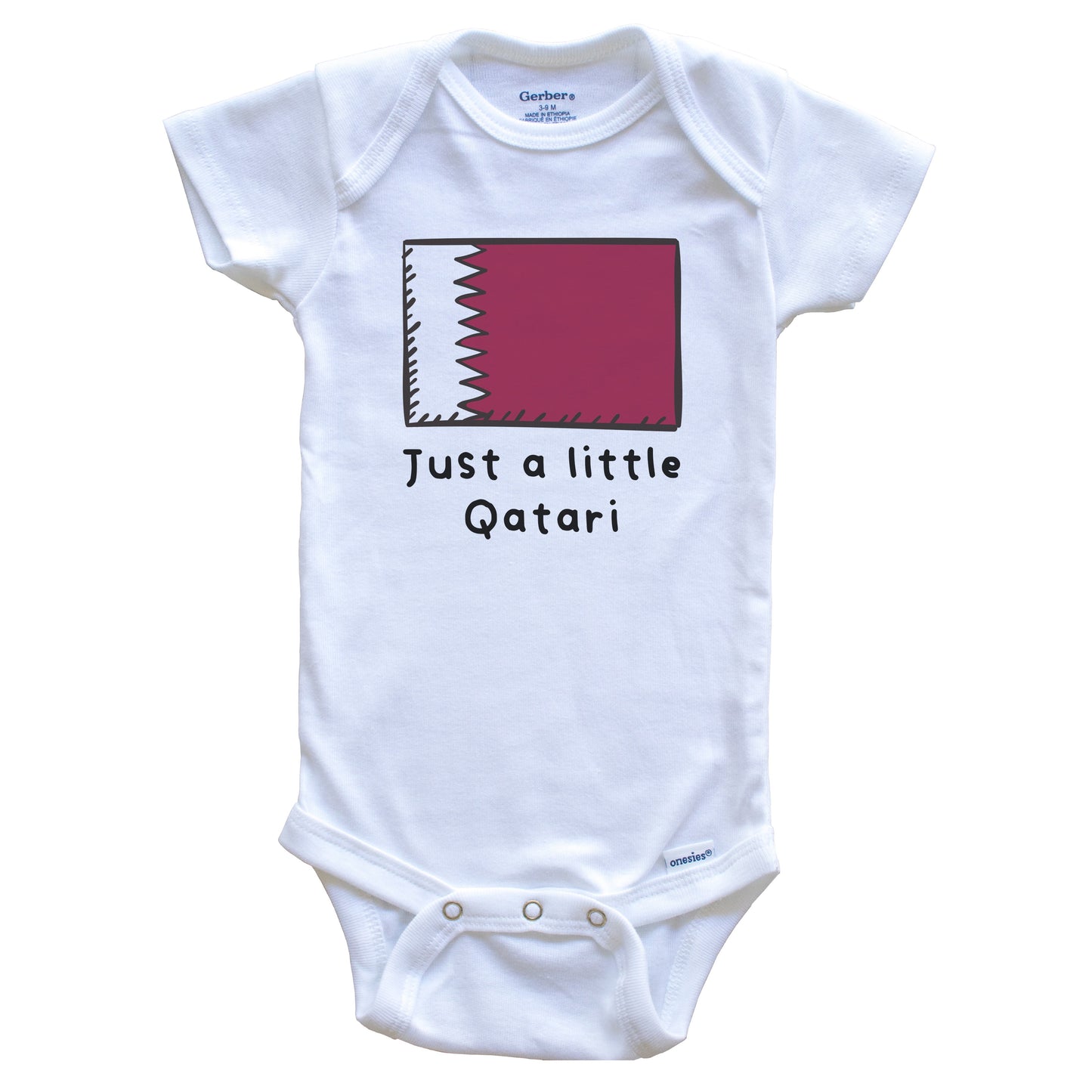 Just A Little Qatari Funny Cute Qatar Flag Baby Onesie