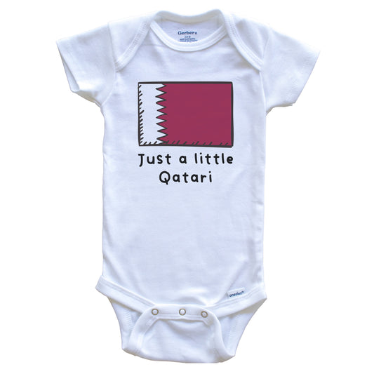 Just A Little Qatari Funny Cute Qatar Flag Baby Onesie