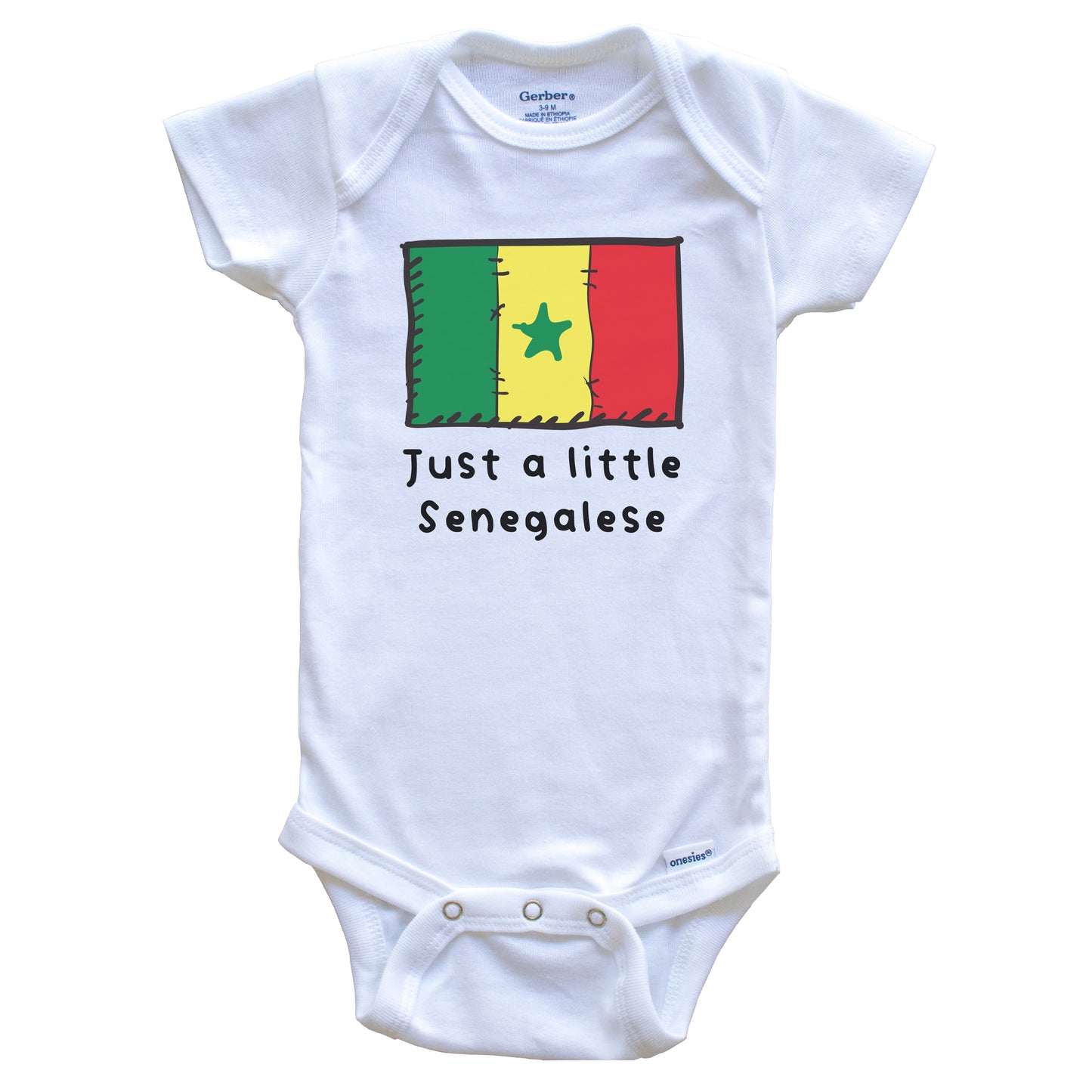 Just A Little Senegalese Funny Cute Senegal Flag Baby Onesie