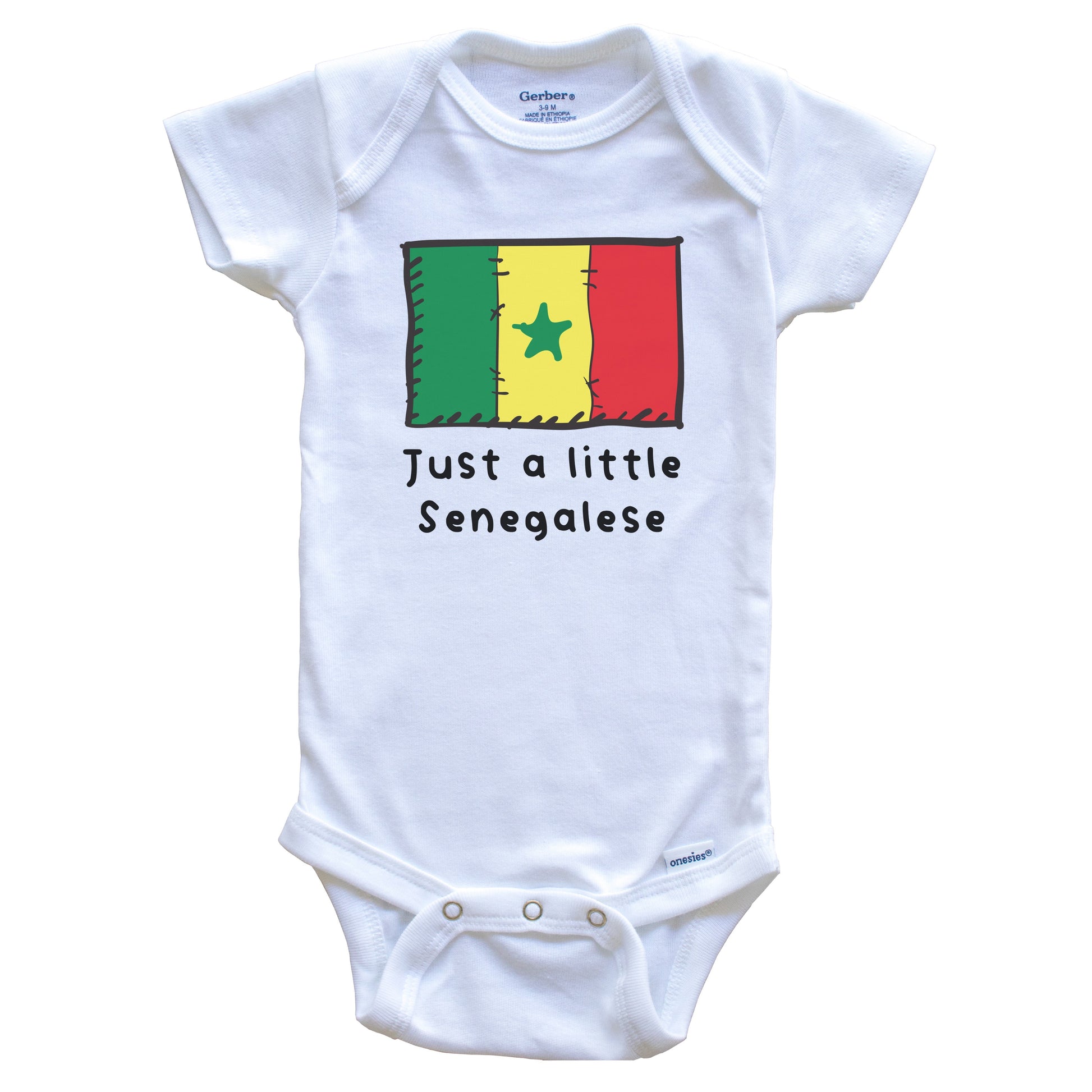 Just A Little Senegalese Funny Cute Senegal Flag Baby Onesie