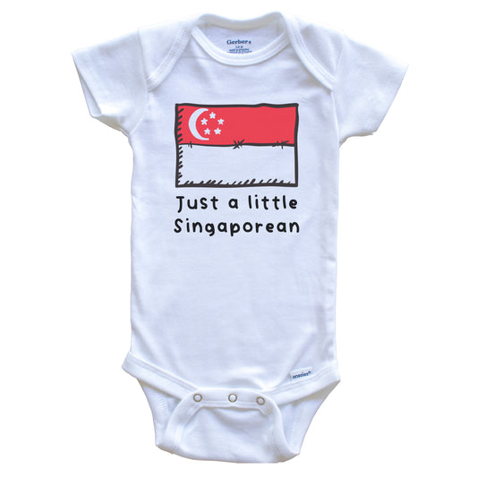 Just A Little Singaporean Funny Cute Singapore Flag Baby Onesie