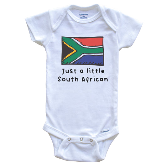 Just A Little South African Funny Cute South Africa Flag Baby Onesie