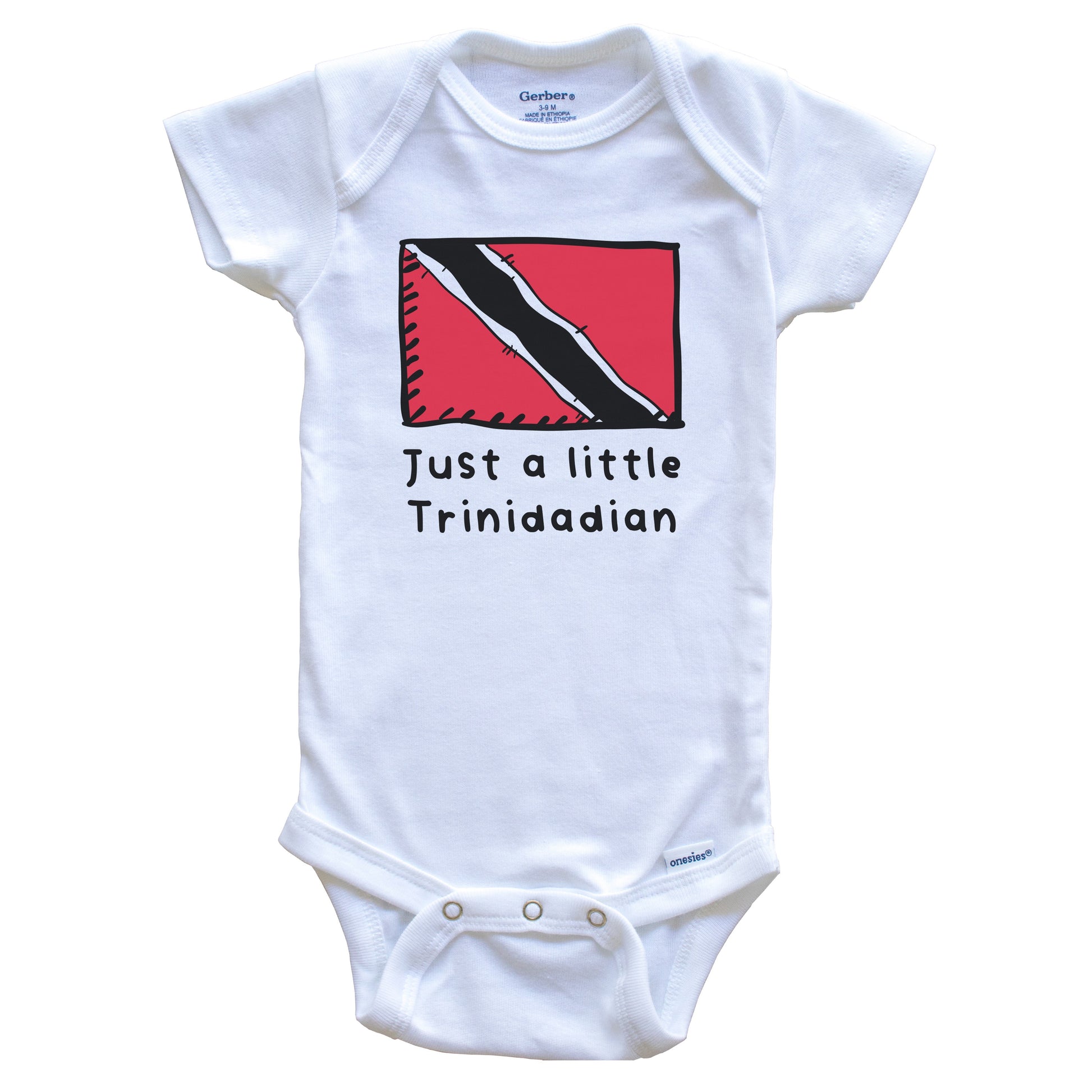 Just A Little Trinidadian Funny Cute Trinidad Tobago Flag Baby Onesie