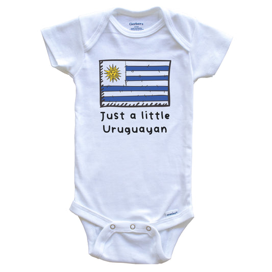 Just A Little Uruguayan Funny Cute Uruguay Flag Baby Onesie