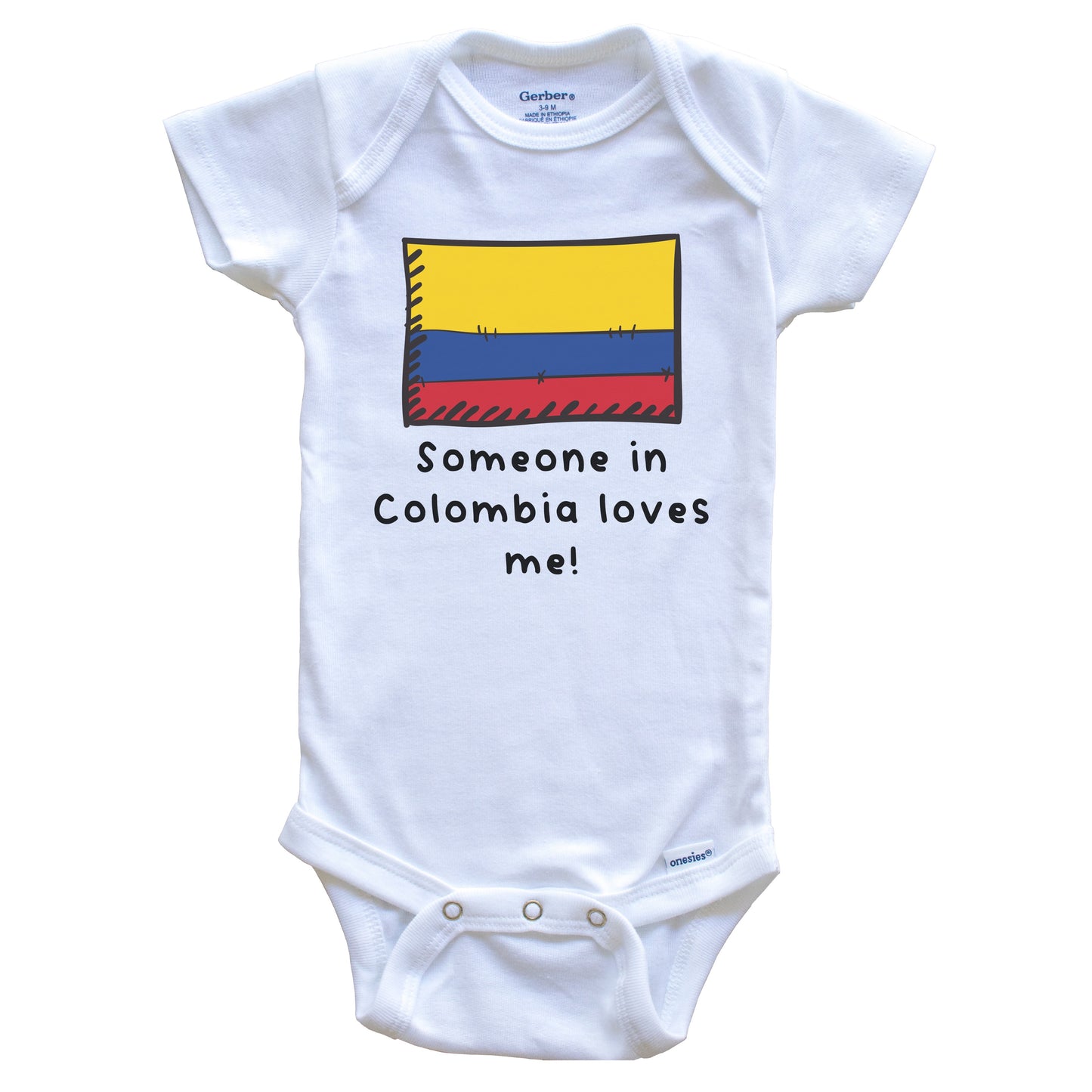 Someone in Colombia Loves Me Colombian Flag Baby Onesie