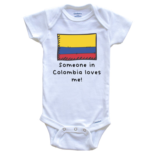 Someone in Colombia Loves Me Colombian Flag Baby Onesie