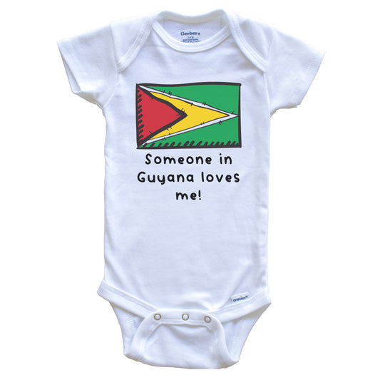 Someone in Guyana Loves Me Guyanese Flag Baby Onesie