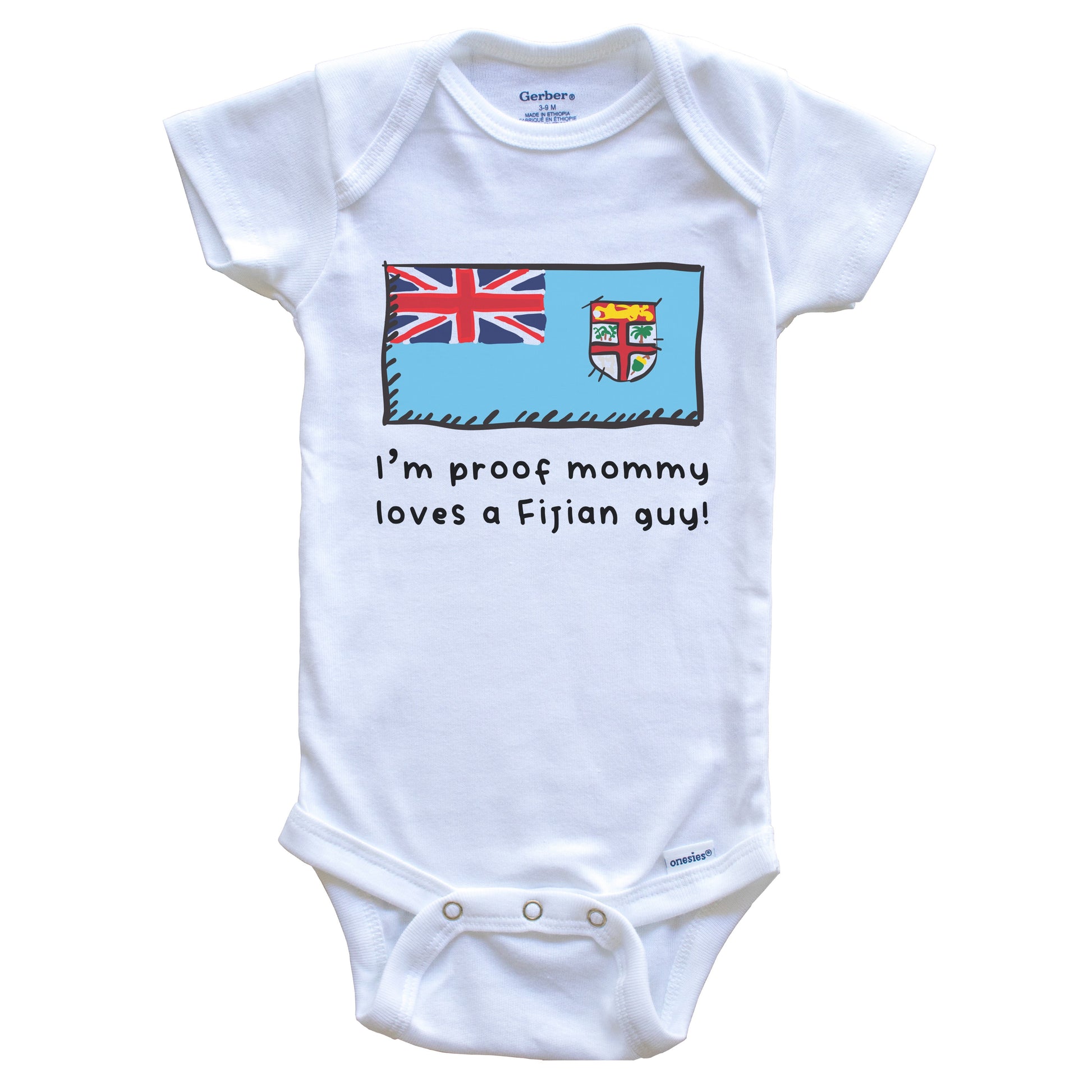 I'm Proof Mommy Loves A Fijian Guy Fiji Flag Baby Onesie