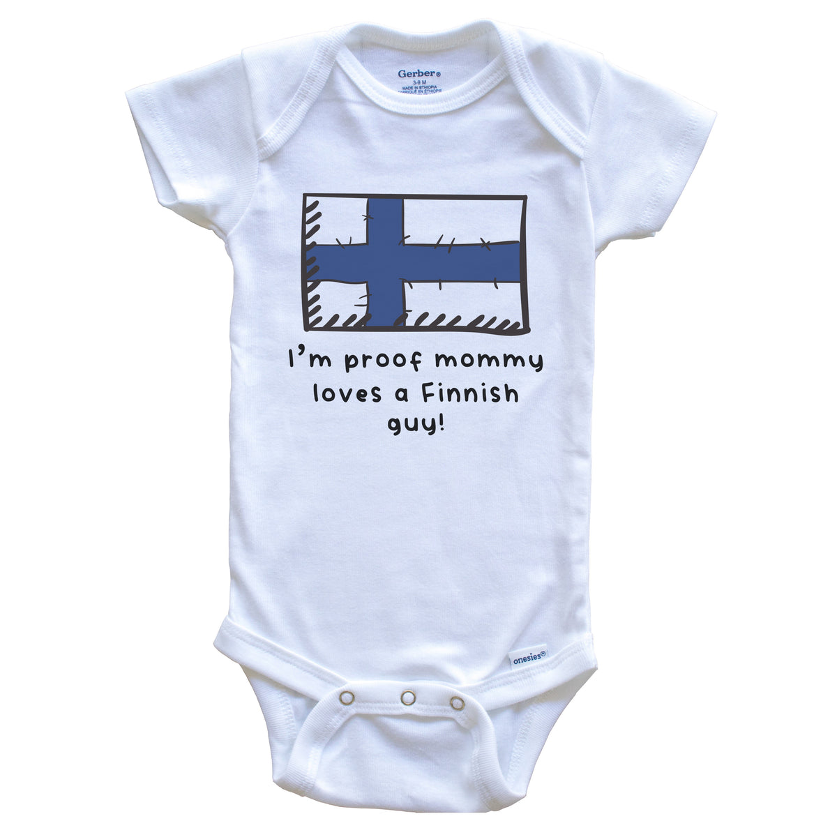 I'm Proof Mommy Loves A Finnish Guy Finland Flag Baby Onesie