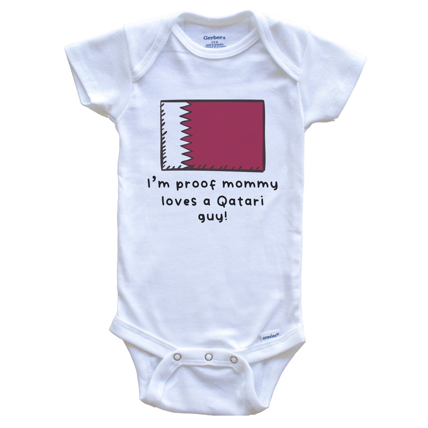 I'm Proof Mommy Loves A Qatari Guy Qatar Flag Baby Onesie