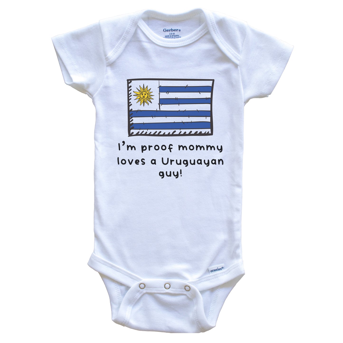 I'm Proof Mommy Loves A Uruguayan Guy Uruguay Flag Baby Onesie