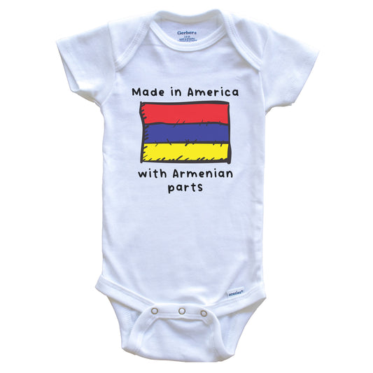 Made In America With Armenian Parts Armenia Flag Baby Onesie