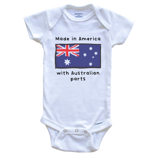 Made In America With Australian Parts Australia Flag Baby Onesie