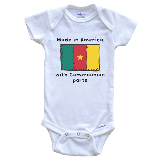 Made In America With Cameroonian Parts Cameroon Flag Baby Onesie