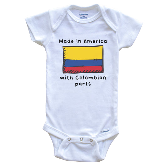 Made In America With Colombian Parts Colombia Flag Baby Onesie