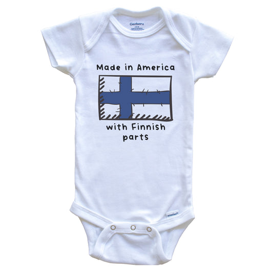 Made In America With Finnish Parts Finland Flag Baby Onesie