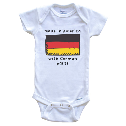 Made In America With German Parts Germany Flag Baby Onesie