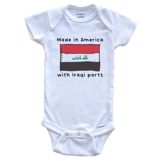Made In America With Iraqi Parts Iraq Flag Baby Onesie