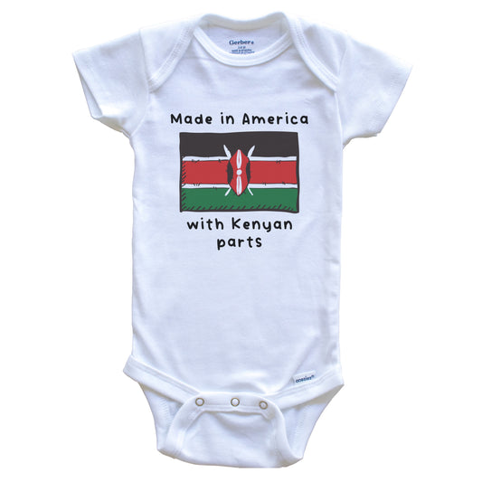 Made In America With Kenyan Parts Kenya Flag Baby Onesie