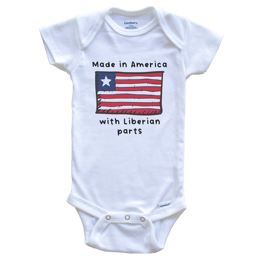 Made In America With Liberian Parts Liberia Flag Baby Onesie