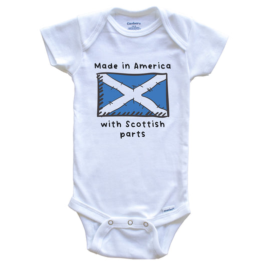 Made In America With Scottish Parts Scotland Flag Baby Onesie