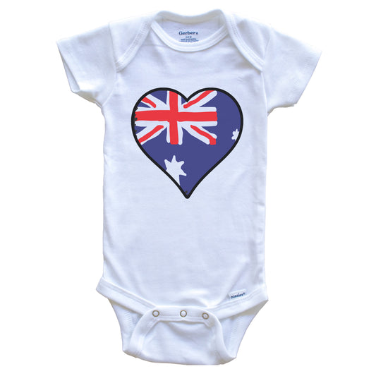 Australia Heart Australian Flag Baby Onesie