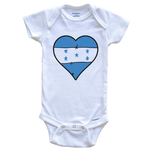Honduras Heart Honduran Flag Baby Onesie