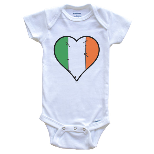 Ireland Heart Irish Flag Baby Onesie