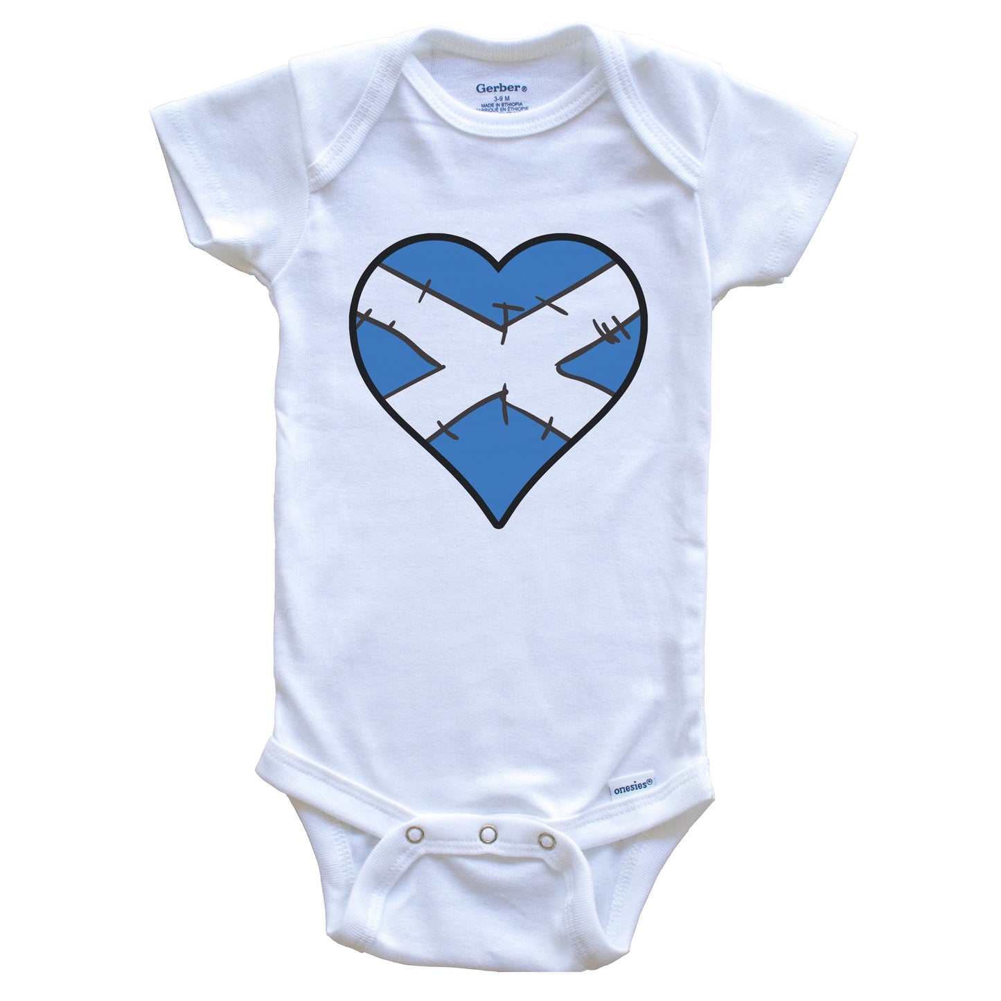 Scotland Heart Scottish Flag Baby Onesie