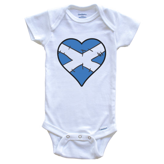 Scotland Heart Scottish Flag Baby Onesie