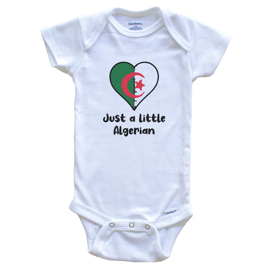 Just A Little Algerian Algeria Flag Heart Baby Onesie
