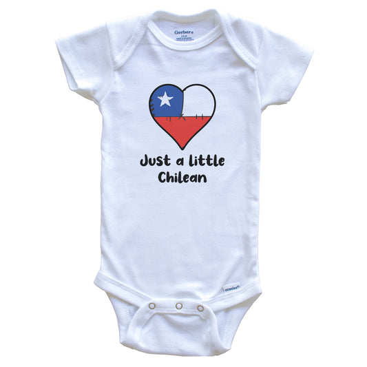 Just A Little Chilean Chile Flag Heart Baby Onesie