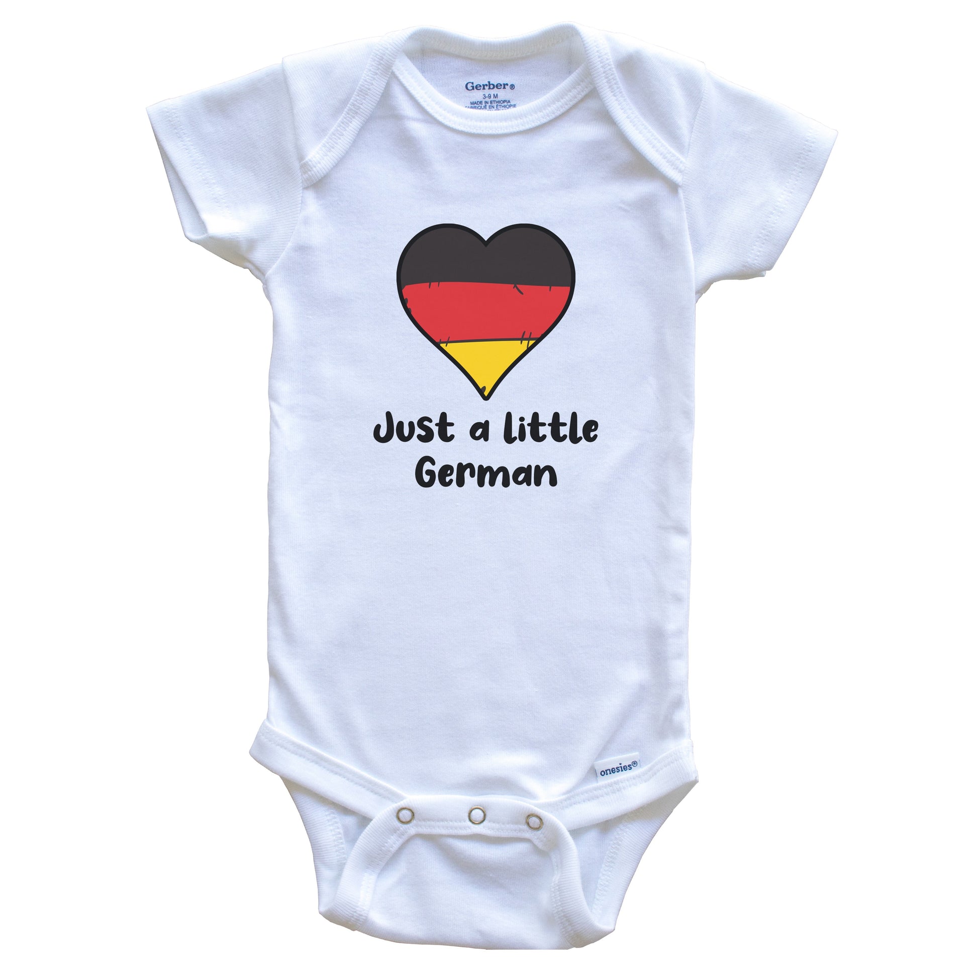 Just A Little German Germany Flag Heart Baby Onesie