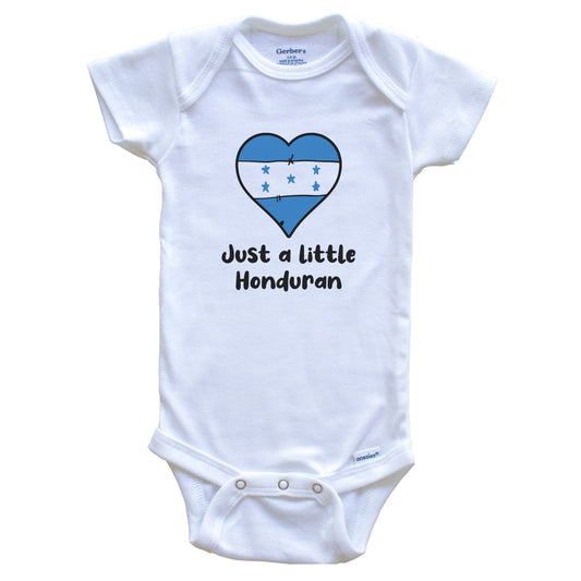 Just A Little Honduran Honduras Flag Heart Baby Onesie