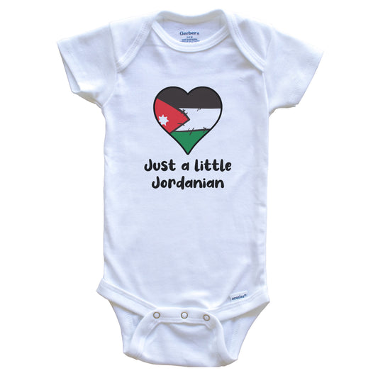 Just A Little Jordanian Jordan Flag Heart Baby Onesie